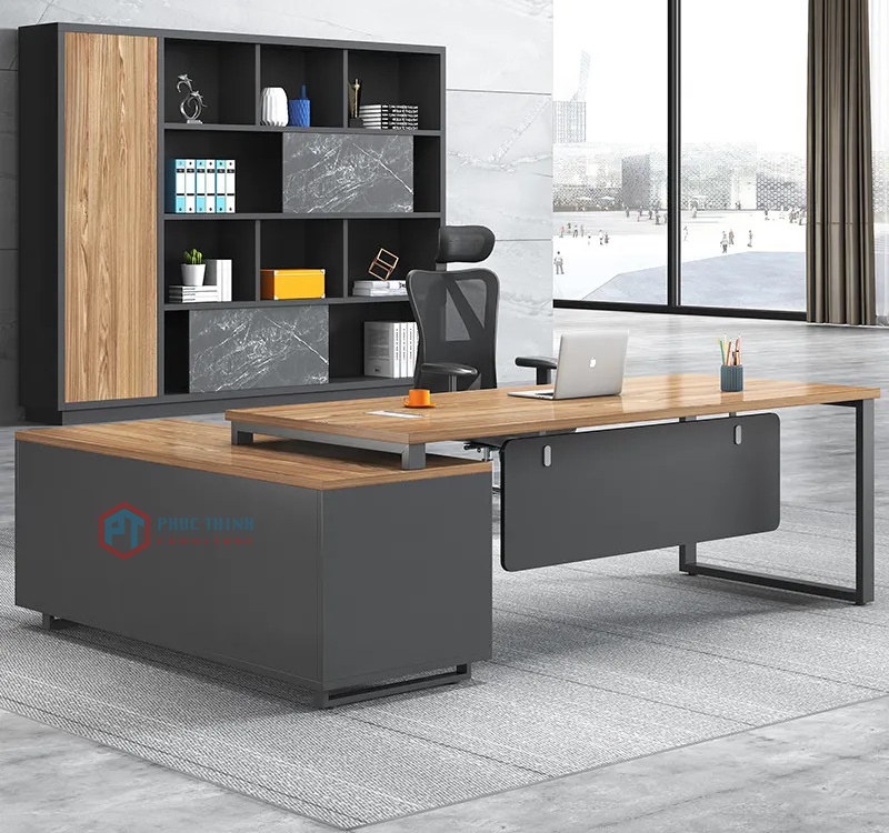 Bàn giám đốc chân sắt cao cấp BCSPT01