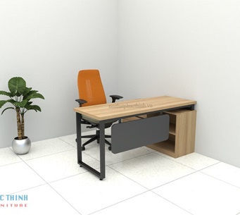 Bàn làm viêc chân sắt liền tủ BGDPT 29