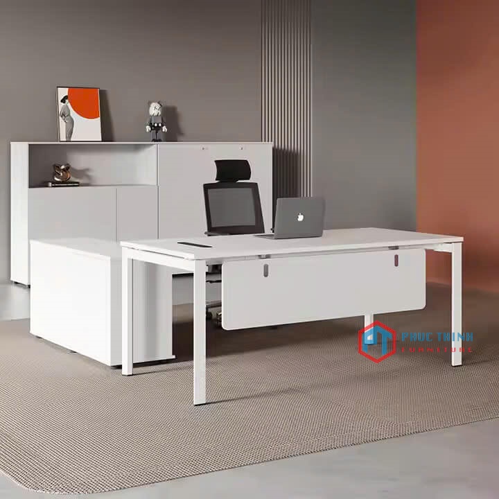 Bàn giám đốc màu trắng hiện đại BGDPT 52