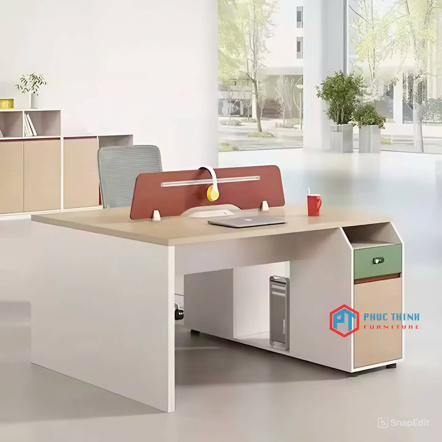 Bàn làm việc cụm phối màu  pastel CUMPT 45