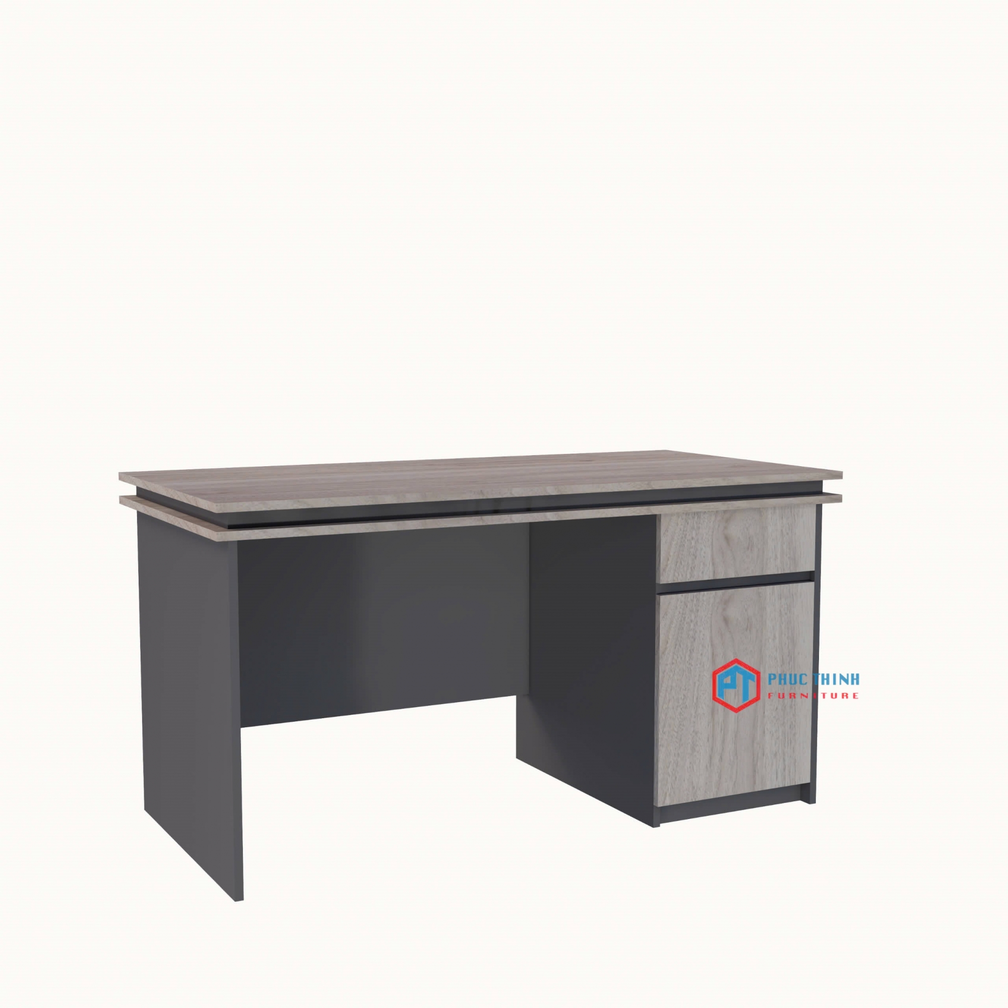 Bàn làm việc nhân viên phối đen - nâu BLVPT 20