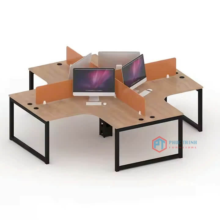 Cụm bàn chữ X 4 người CUMPT 56