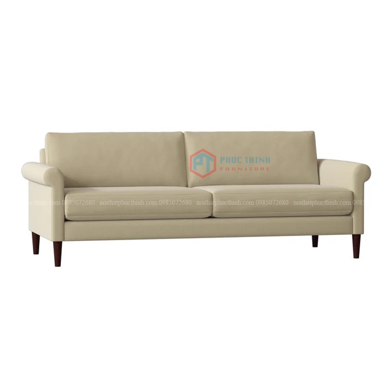 Sofa văng da tay tựa tròn SFPT 04