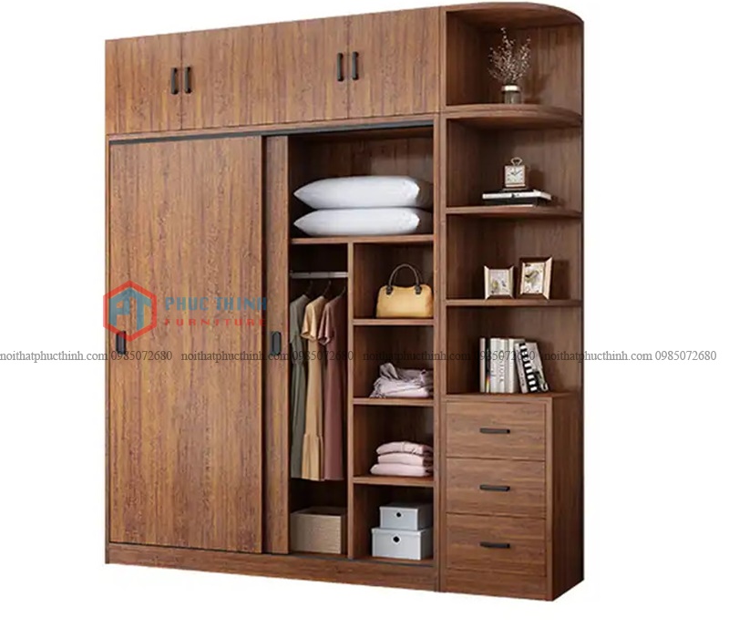 Tủ quần áo cánh lùa 2 tầng TAPT 11