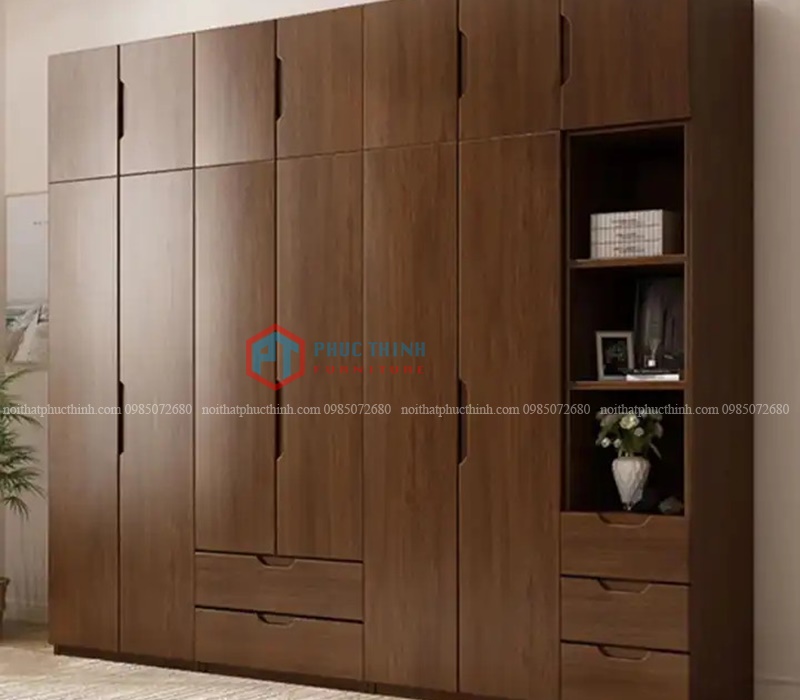 Tủ quần áo cánh mở có ngăn kéo TAPT 12