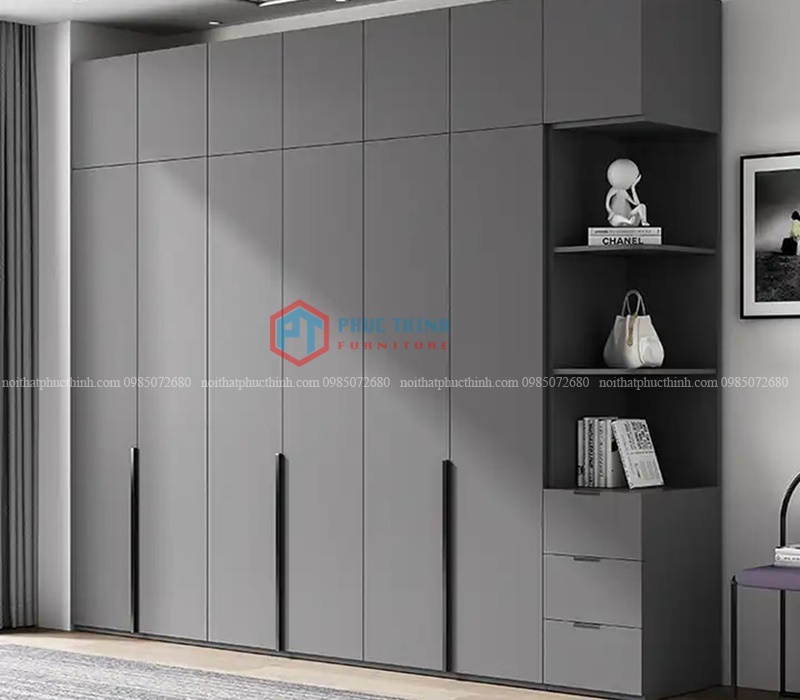 Tủ quần áo hiện đại có đợt trang trí TAPT 15