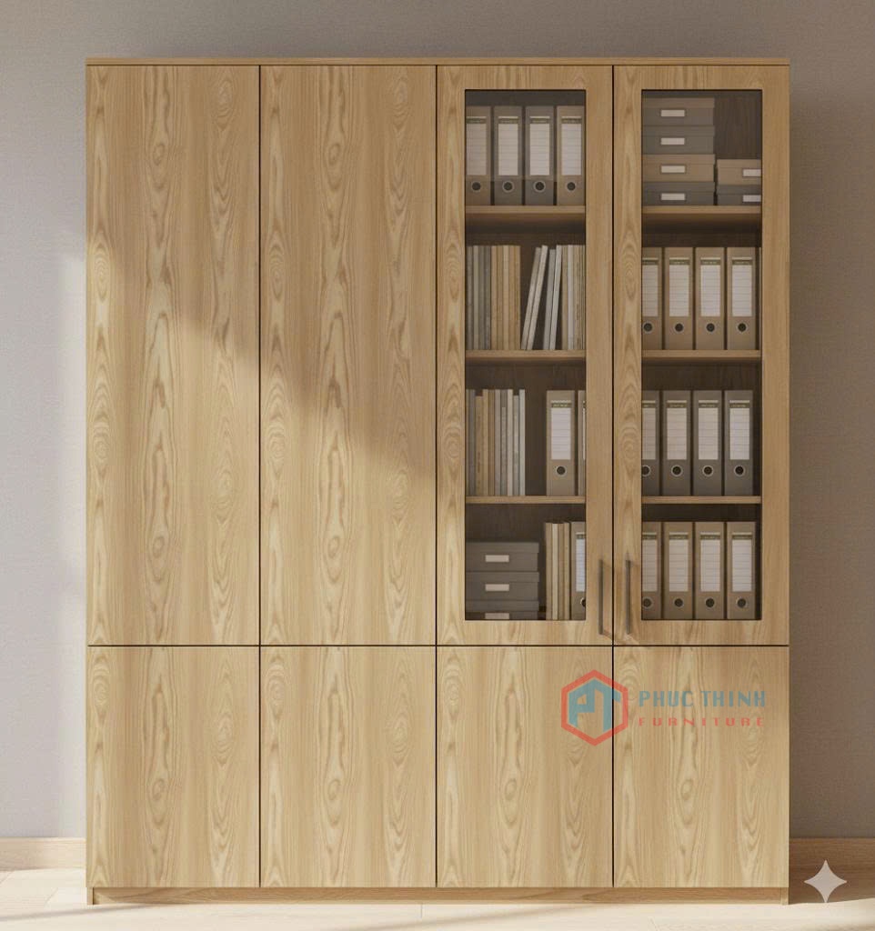 Tủ hồ sơ gỗ công nghiệp có cánh kính THSPT 54