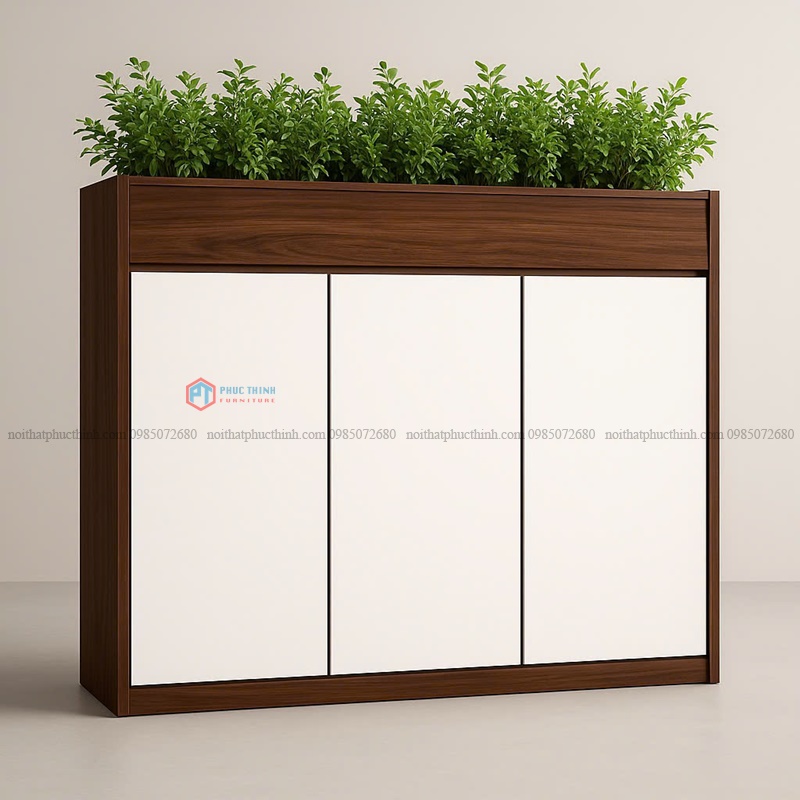 Tủ hồ sơ thấp có máng cây TTLTP 19