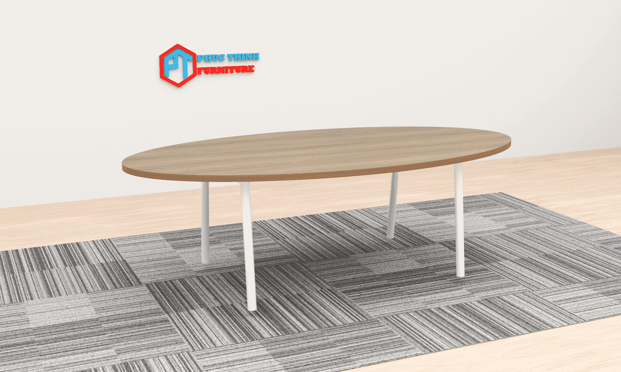 Bàn họp elip 2m4 BHPT 16