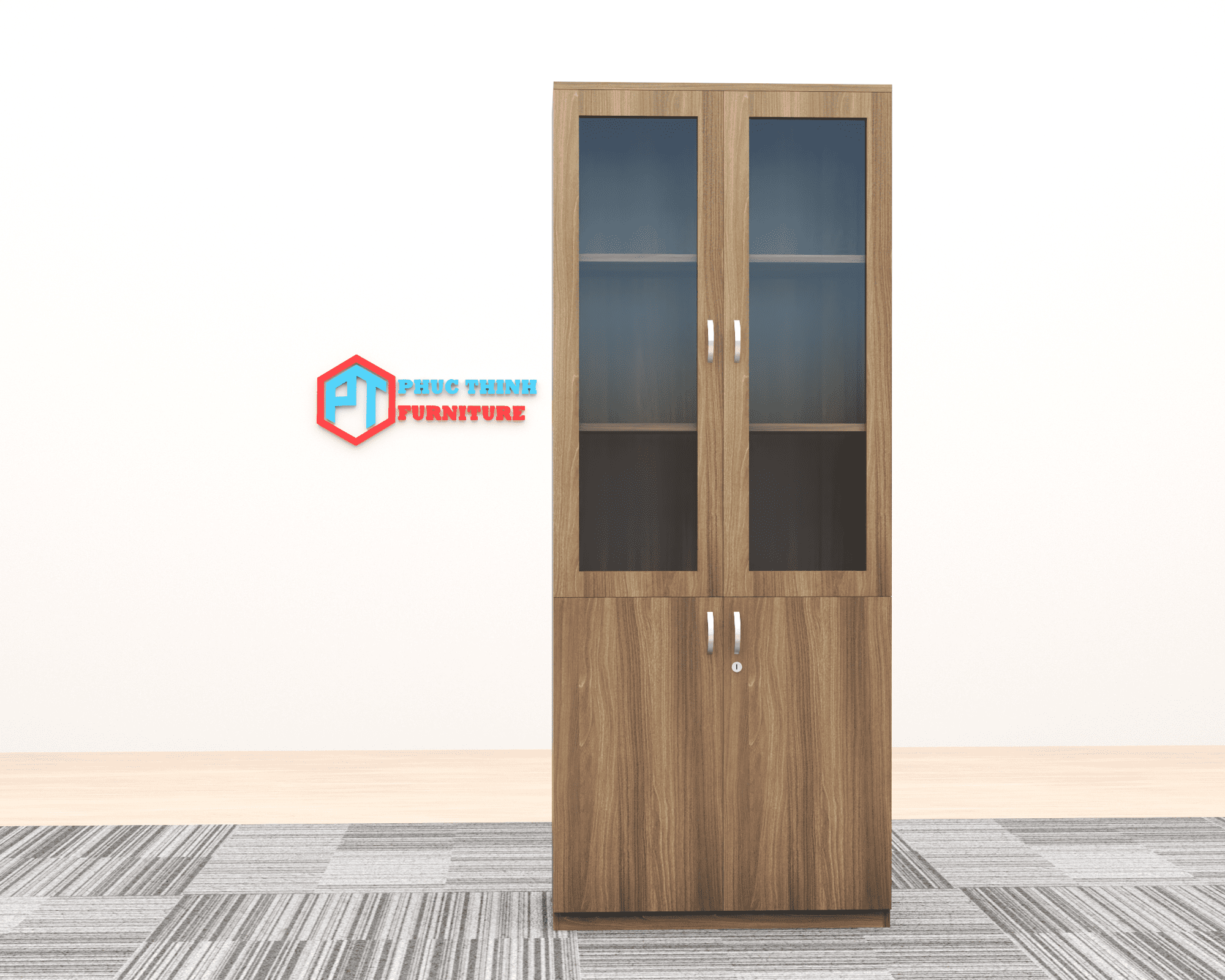 Tủ hồ sơ gỗ 2 cánh kính THSPT 26